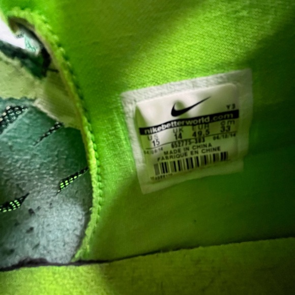 Size 15 - Nike Lunar Hyperquickness TB Green Basketball Shoes 652775-303 - Picture 14 of 14